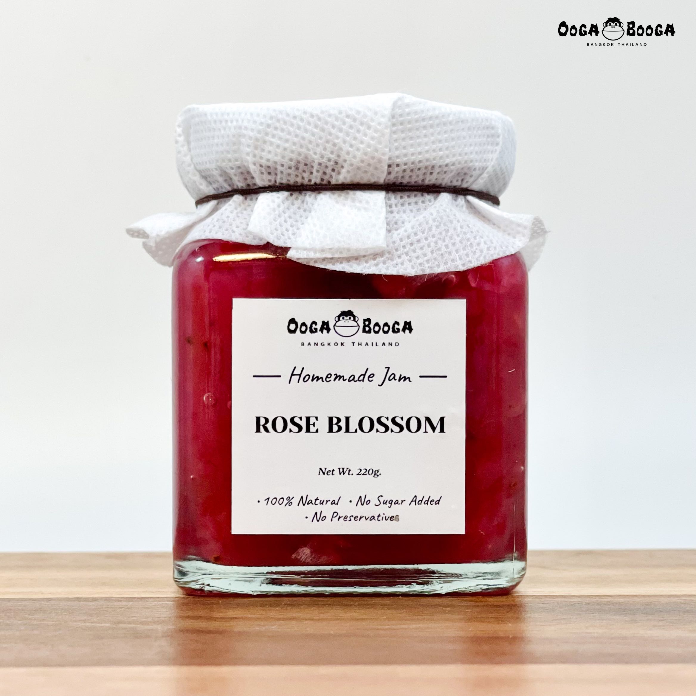 แยมผลไม้ แยมกลีบกุหลาบ (Rose Blossom Jam) สูตรเพื่อสุขภาพ  ไม่เติมน้ำตาล Ooga Booga Farm