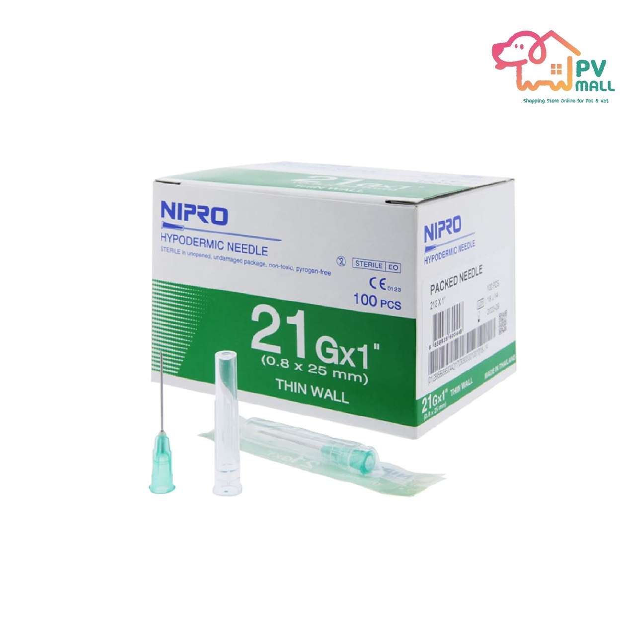 Nipro เข็มฉีดยา (Needle) 21 เข็มเขียว