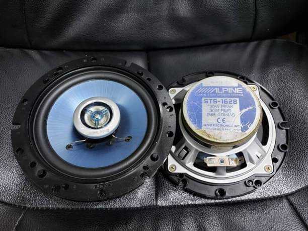 ลำโพงAlpine STS-1628 6-6.5นิ้วแกนร่วม2ทางMade in Japanกลางแหลมชัดใส บสดีนุ่มลอยนำเข้าแท้
