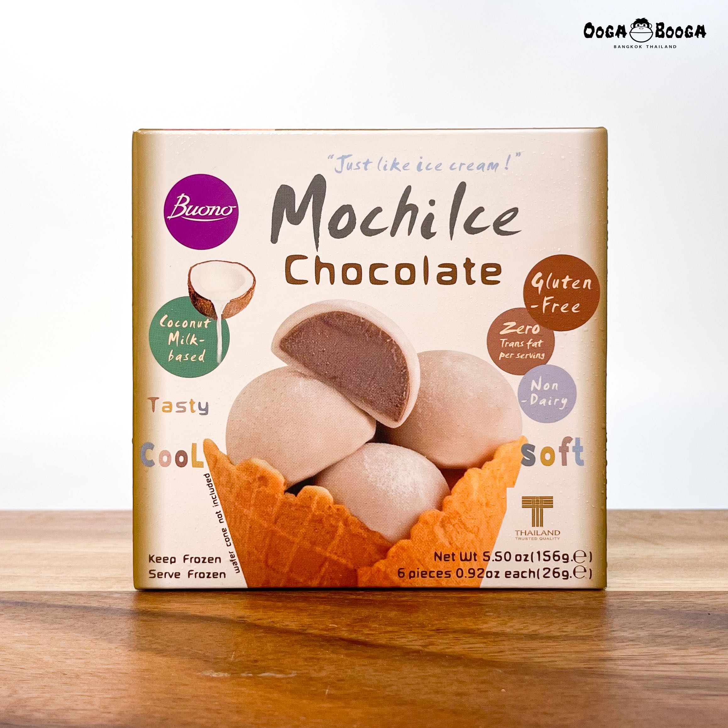 Buono Non-Daily Mochi Ice Cream โมจิไอศกรีม ทางเลือกสำหรับมังสวัติและผู้แพ้อาหาร รสชาติ ช็อคโกแลต