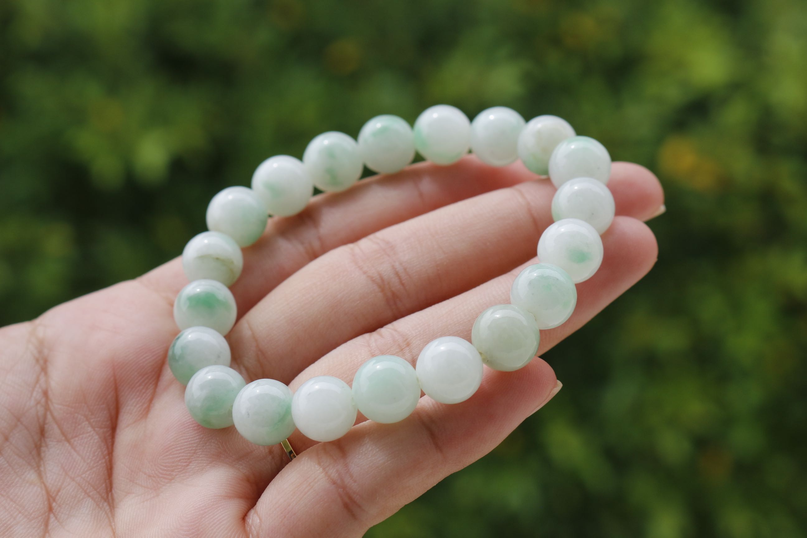 Natural Icy Green Apple Jade Bracelet 