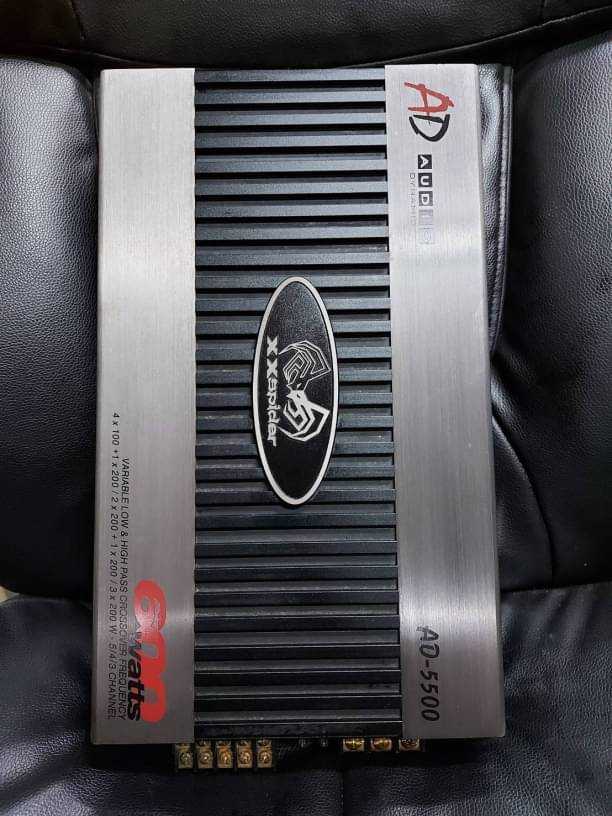 แอมป์รถยนต์ AD Audio Dynamic AD-5500 600w 5/4/3/2Ch.ครอสโอเวอร์ในตัวแยกหน้าหลังตัวเดียวคุมทั้งรถ