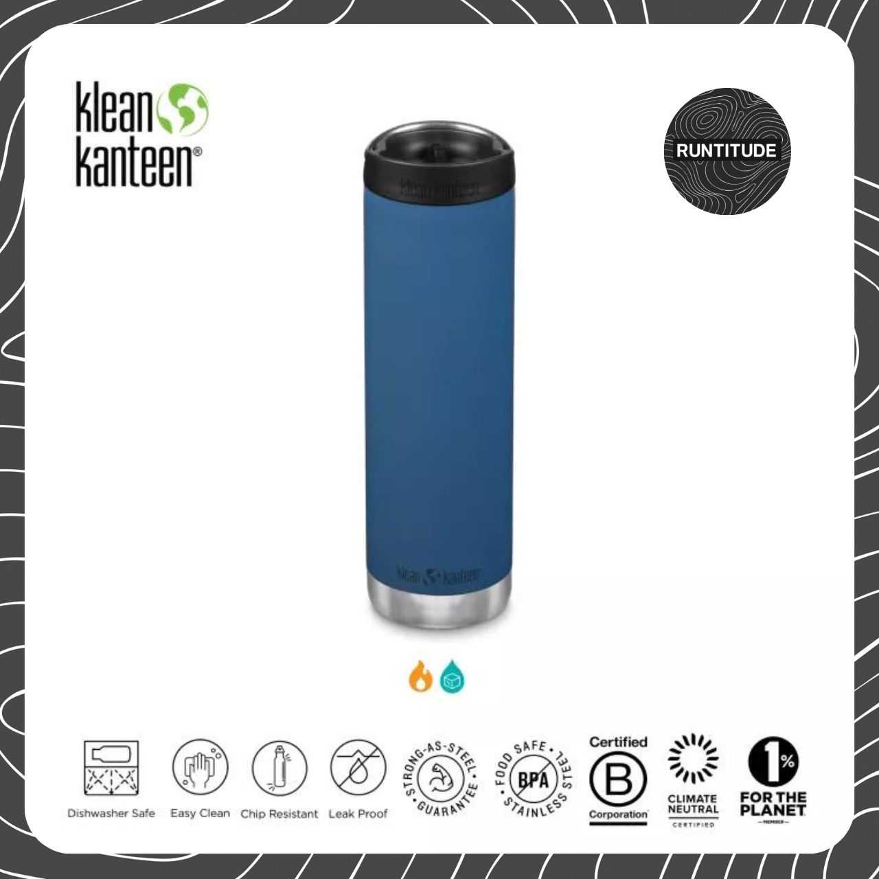 Klean Kanteen 2022 - 20 ออนซ์ CAFE  ขวดเก็บอุณภูมิ Insulated TKWide Cap 20oz - แท้มีประกัน