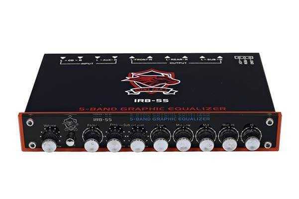 กราฟฟิกอิควอไลเซอร์ IRONBULL IRB-55คุณภาพสูง CD/AUX และปรีเอาท์ 3 ชุด หน้า/หลัง/ซับวูฟเฟอร์