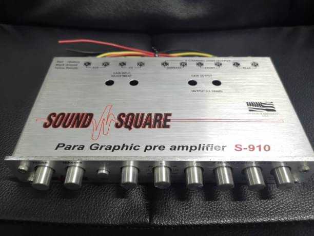 ปรีแอมป์พารากราฟฟิกSound Square S-910รุ่นใหญ่ งานUSA แยกFQซับเบส ใช้AUXได้เบสหนักแน่นลอย