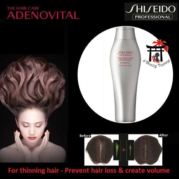 Shiseido Adenovital Shampoo 250มล. แชมพูสำหรับผู้มีปัญหาผมร่วงมาก ผมบาง และผมขาว