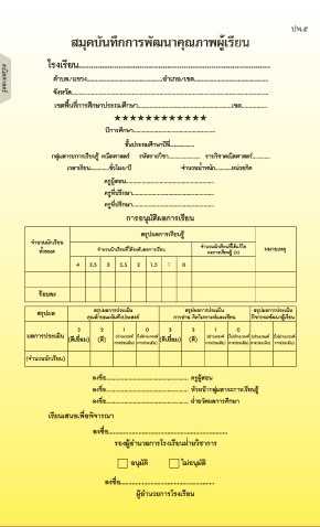 ปพ.5 รายวิชา คณิตศาสตร์ (ประถมศึกษา)