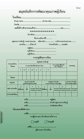 ปพ.5 รายวิชา ภาษาต่างประเทศ (ประถมศึกษา)