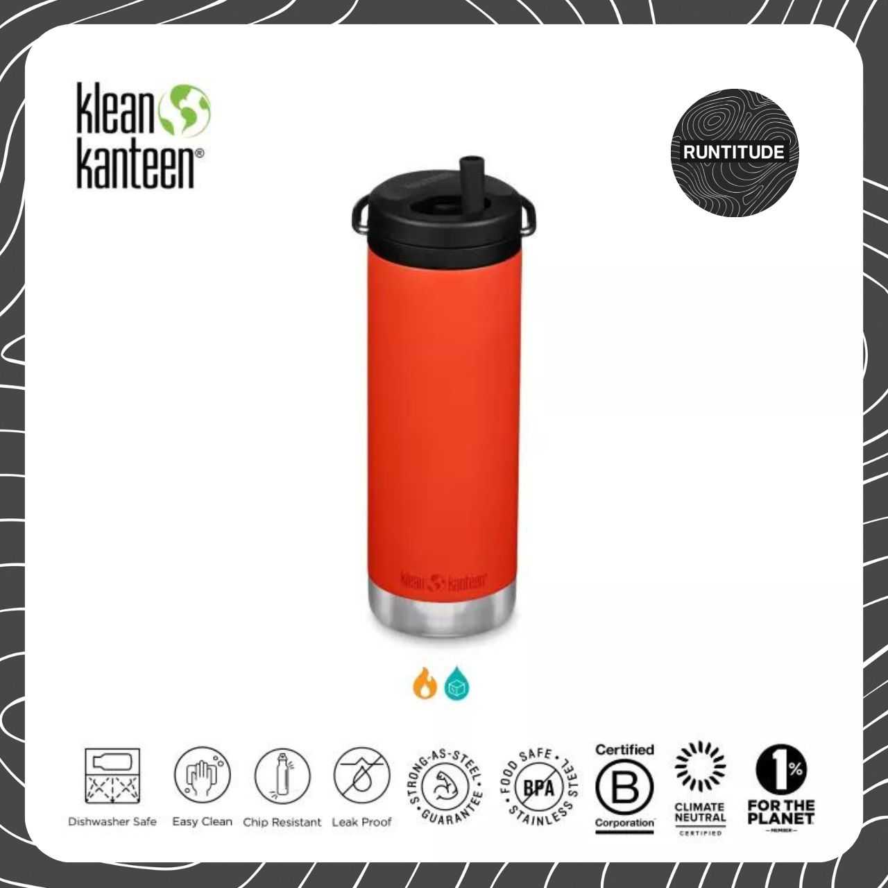 Klean Kanteen 2022 - 16 ออนซ์ TWIST ขวดเก็บอุณภูมิ Insulated TKWide Cap 16oz - แท้มีประกัน