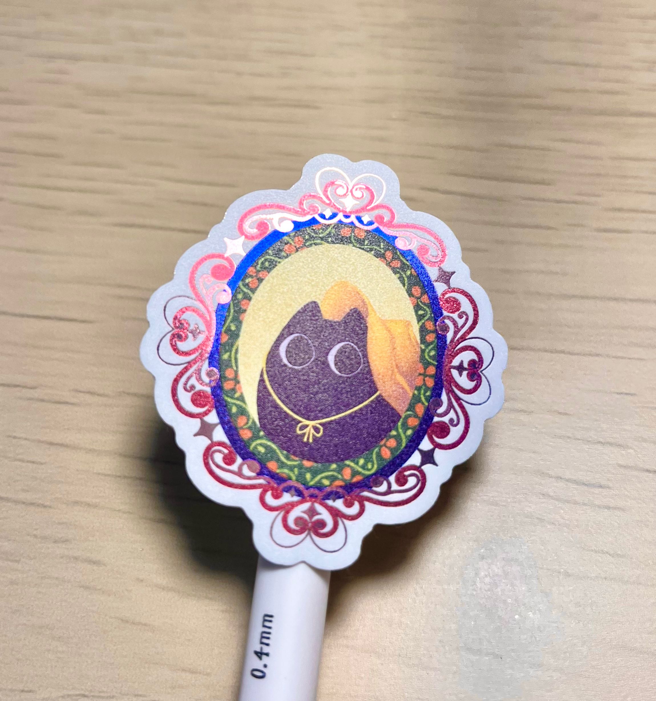 Sticker metallic LeLe pink frame