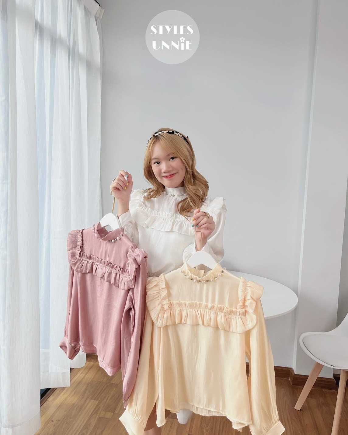 T041 เสื้อแขนยาวคอปีนสไตล์เกาหลี มี 3 สี