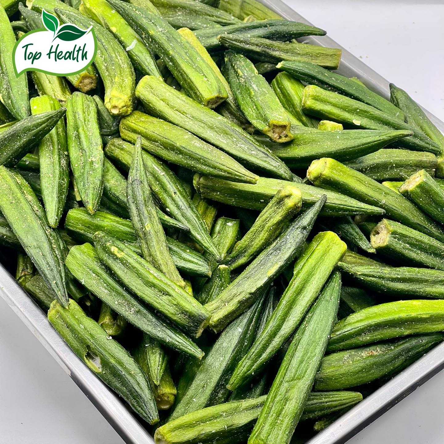 [ส่งฟรี] กระเจี๊ยบเขียว ( Okra ) อบกรอบ  มีโปรตีน มีวิตามินซี วิตามินเค ไฟเบอร์สูง