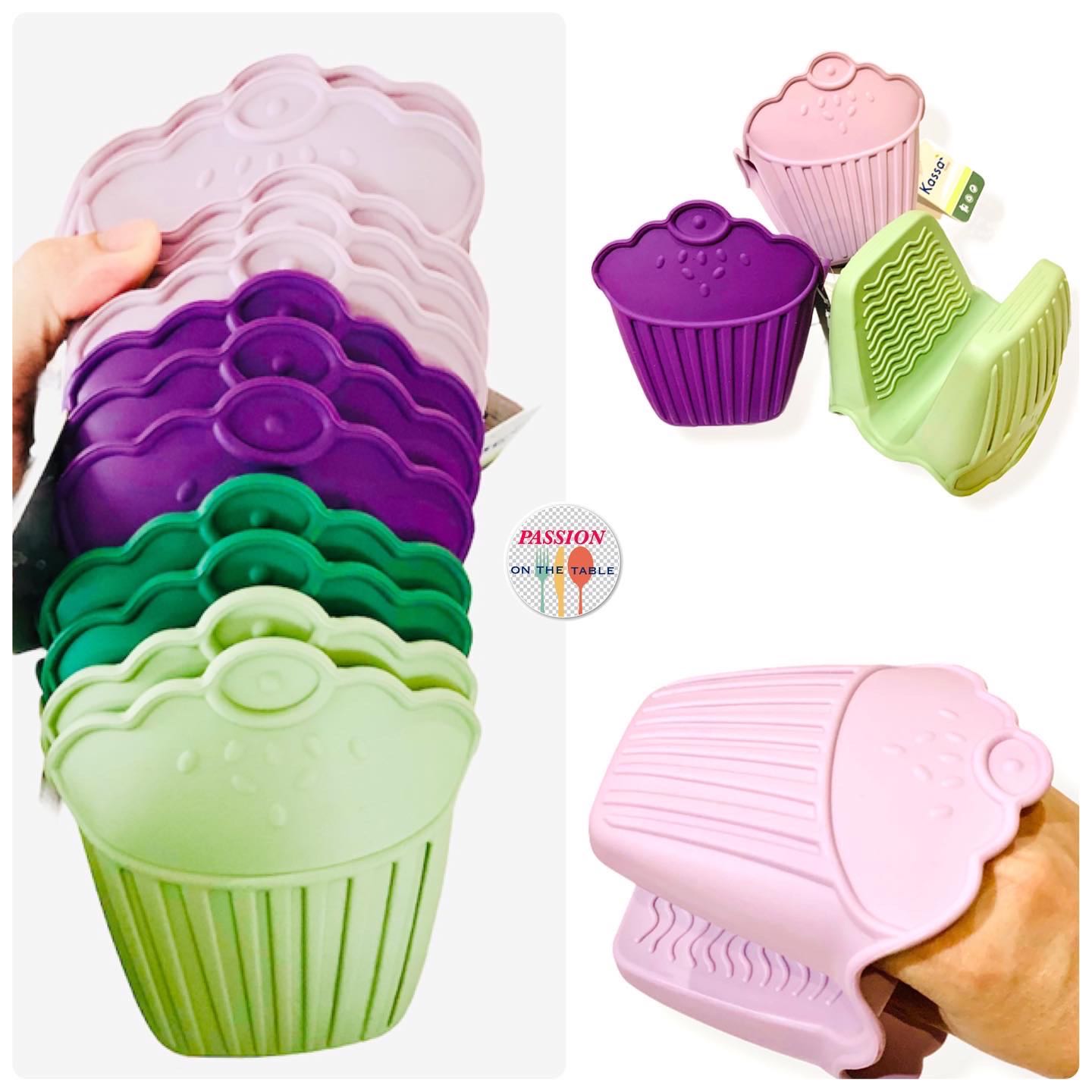 🧁𝑺𝒊𝒍𝒊𝒄𝒐𝒏𝒆 𝑶𝒗𝒆𝒏 𝑴𝒊𝒕𝒕🧁 ถุงมือซิลิโคนจับของร้อน ดีไซน์รูป Cupcake 