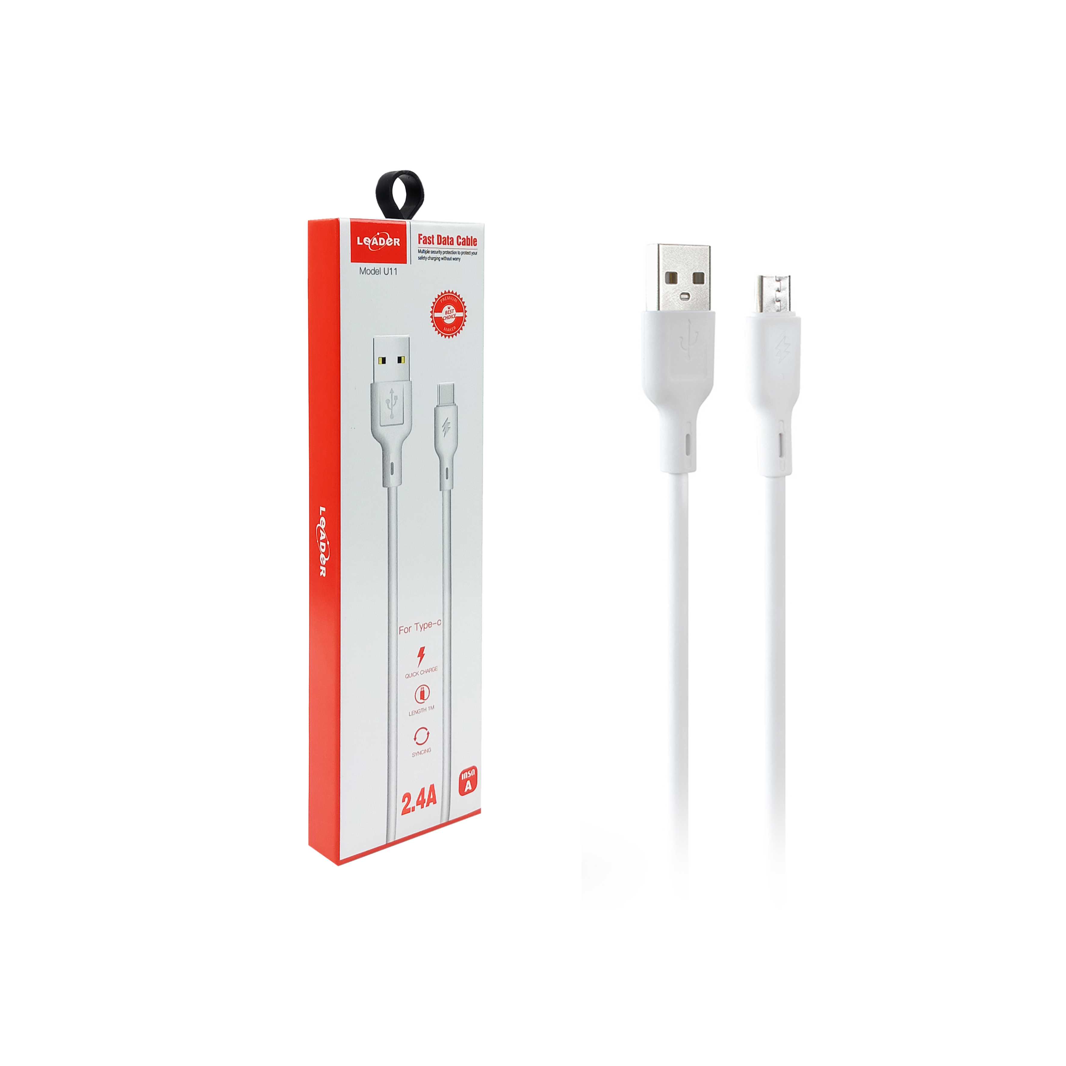 สายชาร์จรุ่น U11 - Fast Charge 2.4A 100CM (Iphone, Micro, Type-C)