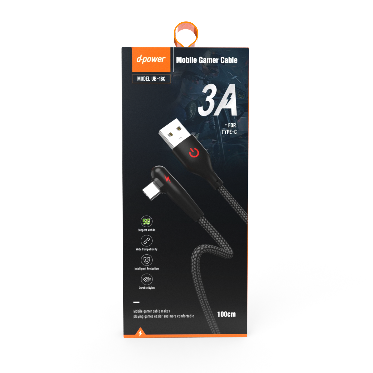 สายชาร์จรุ่น UB16 - Fast Charge 3A 100CM (Iphone, Micro, Type-C)