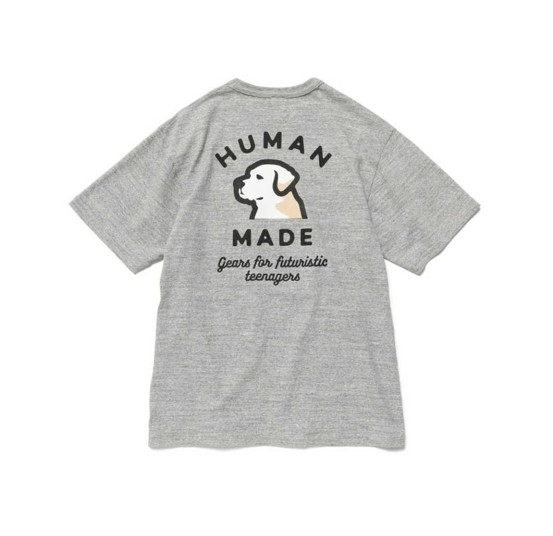 เสื้อยืดแขนสั้นสีเทาลาย STORM COWBOY POCKET T-SHIRT #2 HUMAN MADE JAPAN