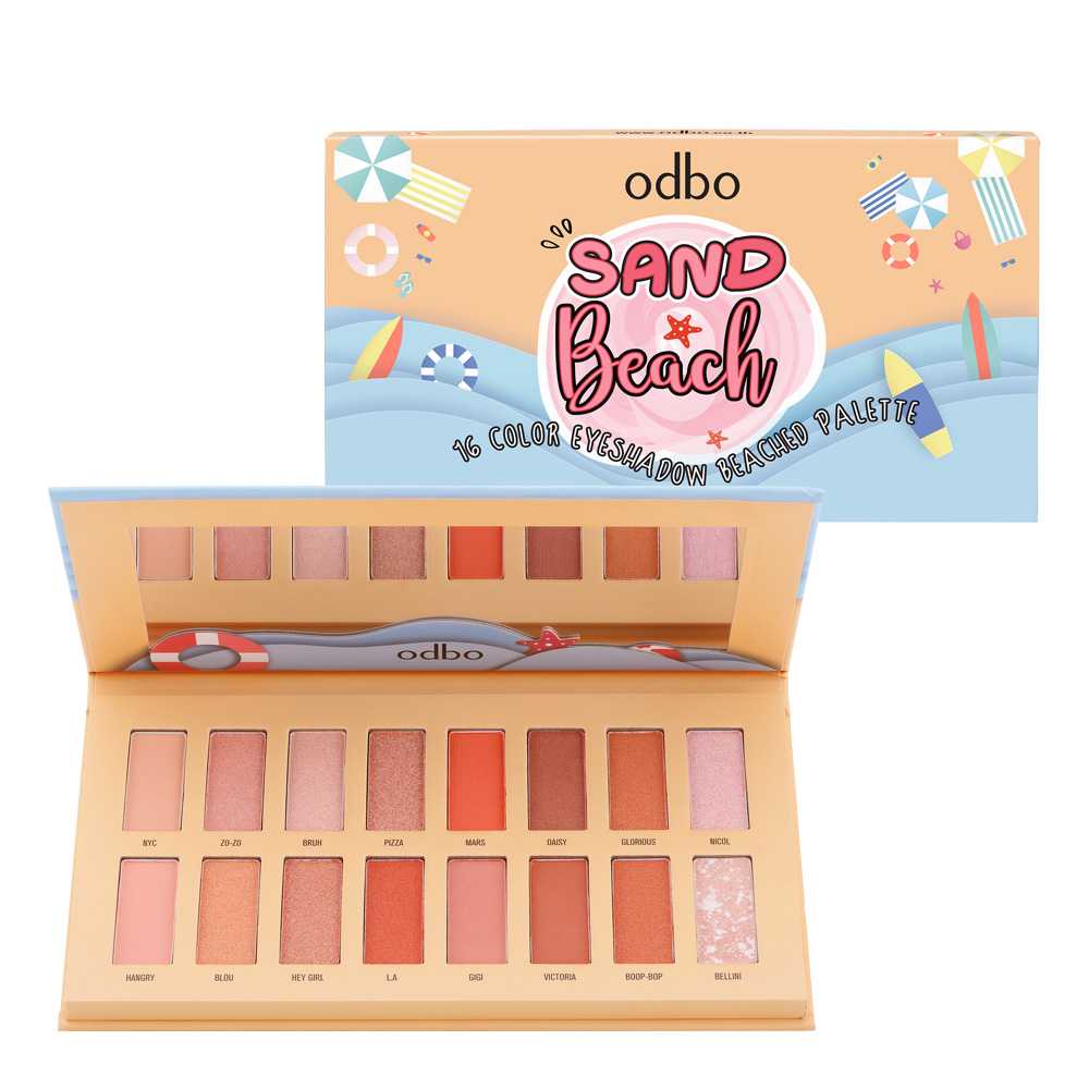 ODBO SANDBEACH 16 COLOR BEACHED EYESHADOW PALETTE - OD256