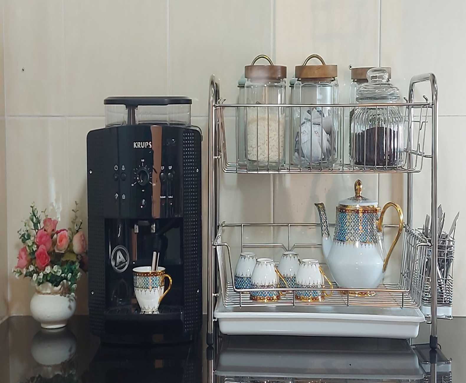 Kowa homeware KWH-S003 ชั้นวางอเนกประสงค์ แบบ 2 ชั้น มีถาดรองน้ำ Stainless Steel 304 100 %