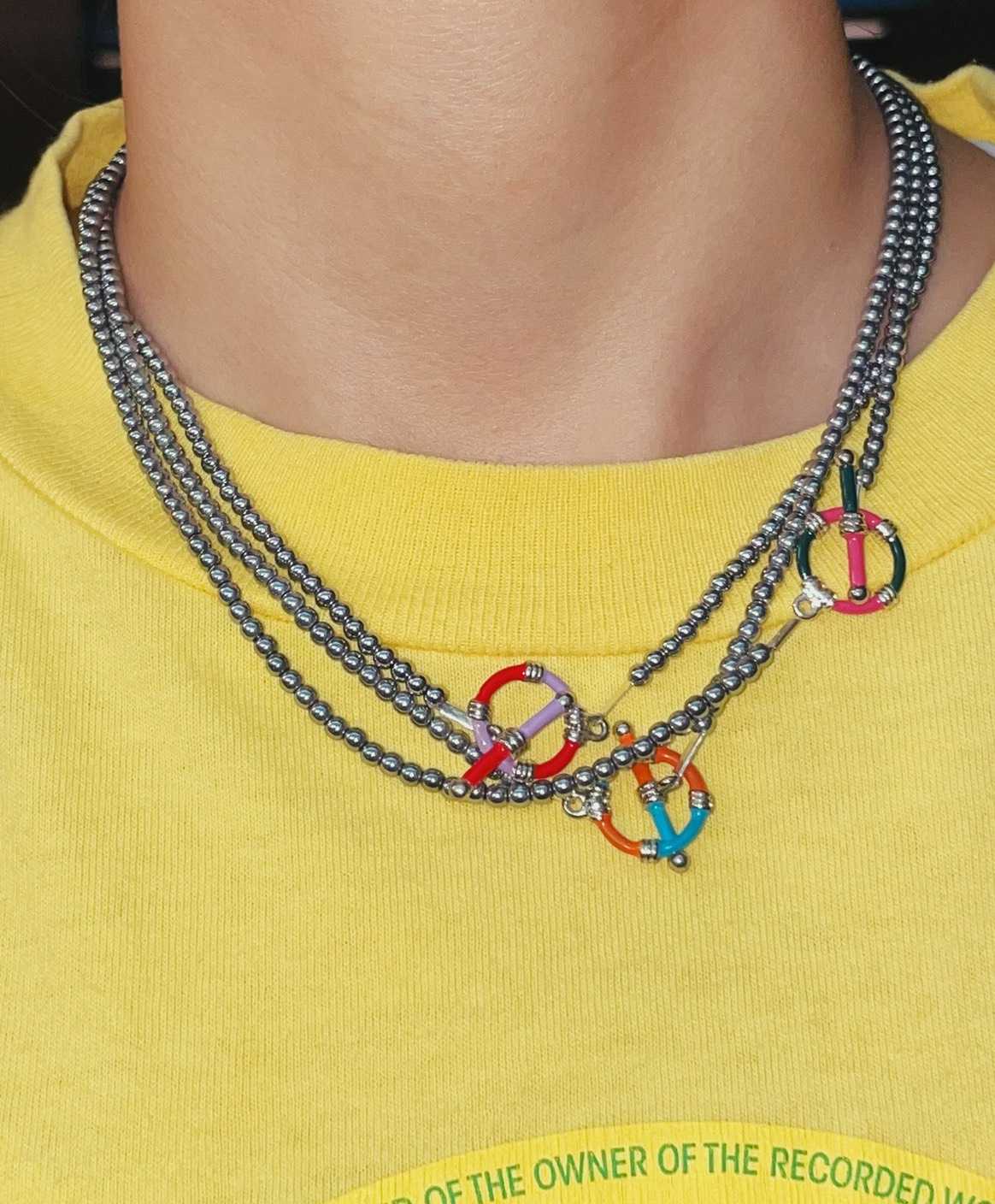 Cabana Necklace - Silver Beads