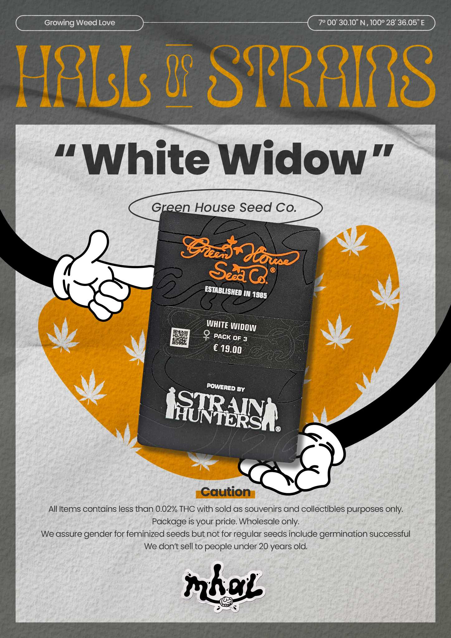 WHITE WIDOW (FEM) - 3 SEEDS