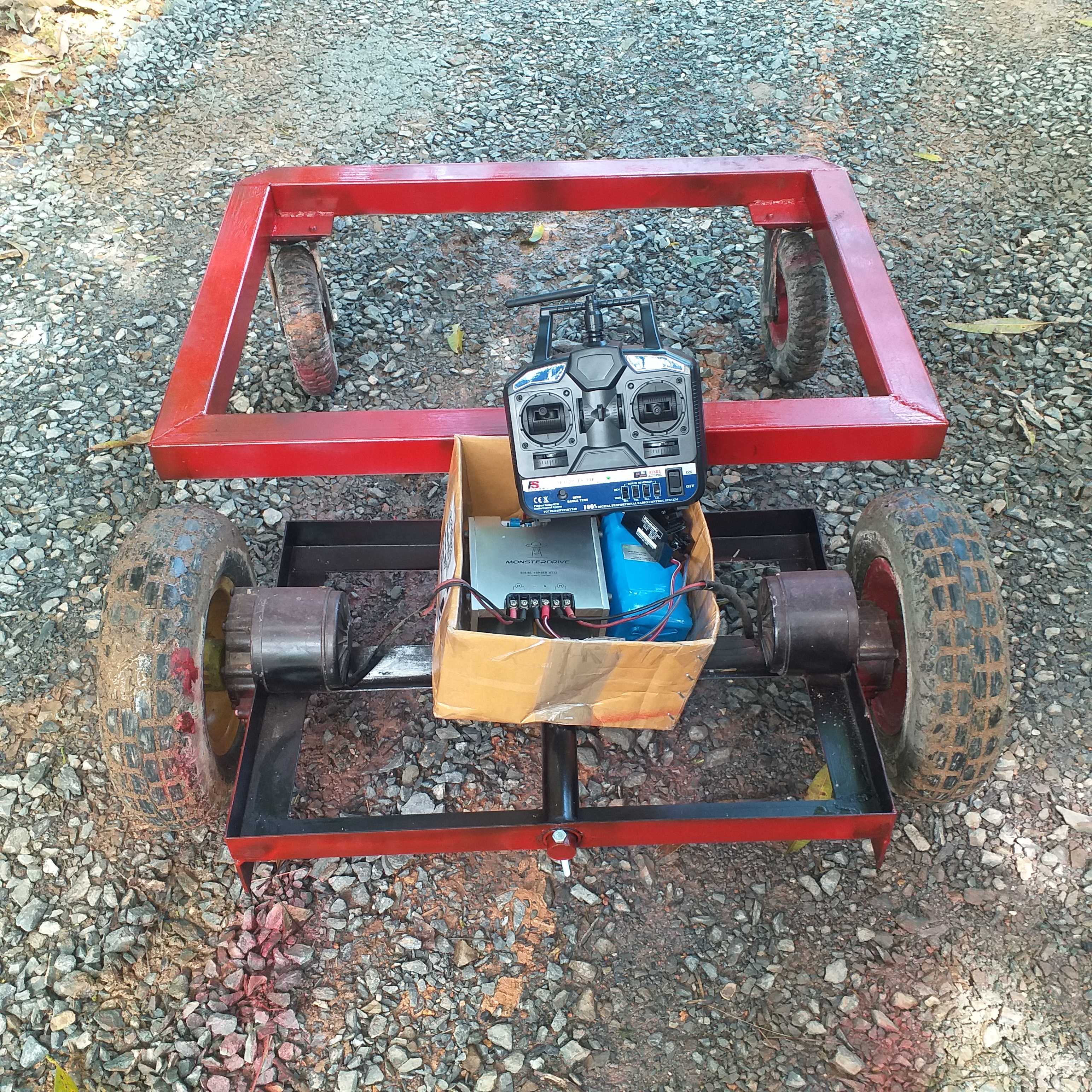 140K#MOWER80-00003# รถตัดหญ้า วิทยุบังคับ ใบวาย80cm HBDMRC รีโมท