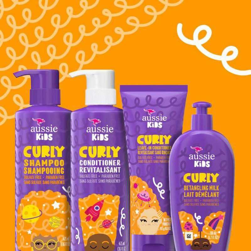 Aussie Kids Curly Detangler pack แชมพูสำหรับเด็กผมหยิก ชี้ฟู