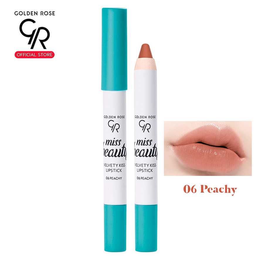 โกลเด้น โรส Golden Roseมิสบิวตี้ เวลเวทตี้ คิส ลิปสติก 3.5 กรัม เบอร์ 06