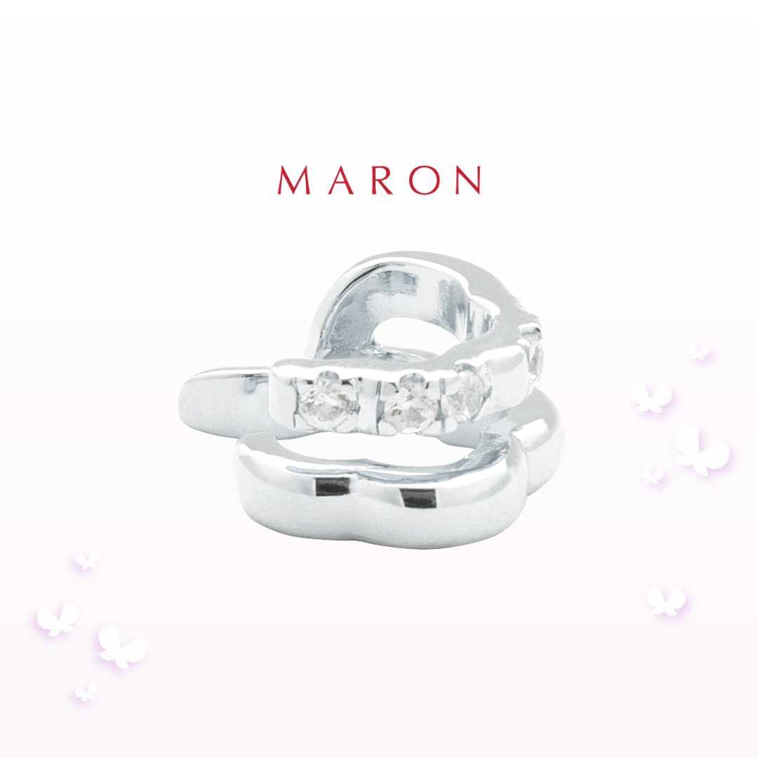 MARON - Happy Lining Earcuff เงินแท้925 ชุบ White Gold