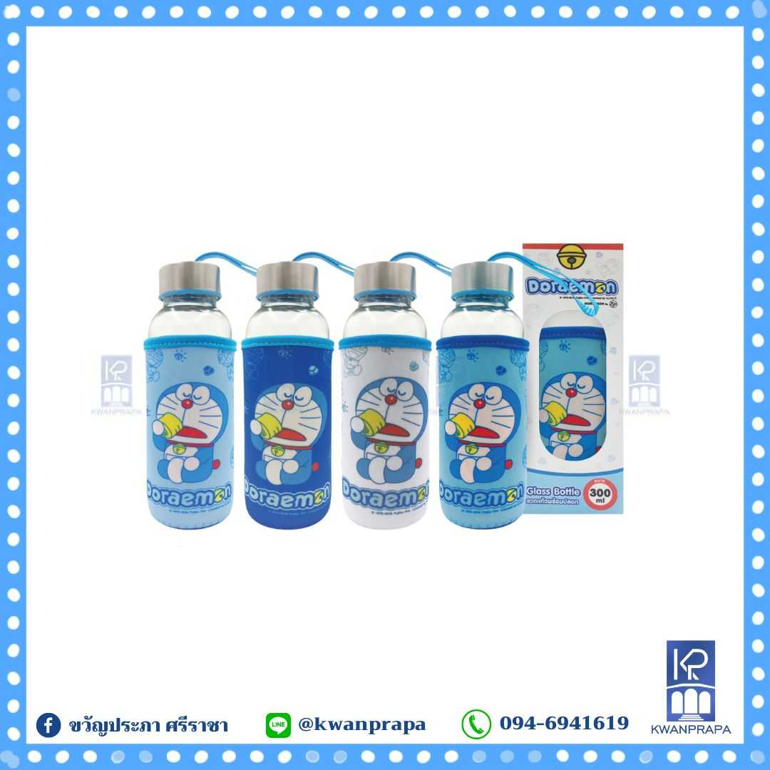 ขวดแก้วพร้อมปลอก Doraemon 