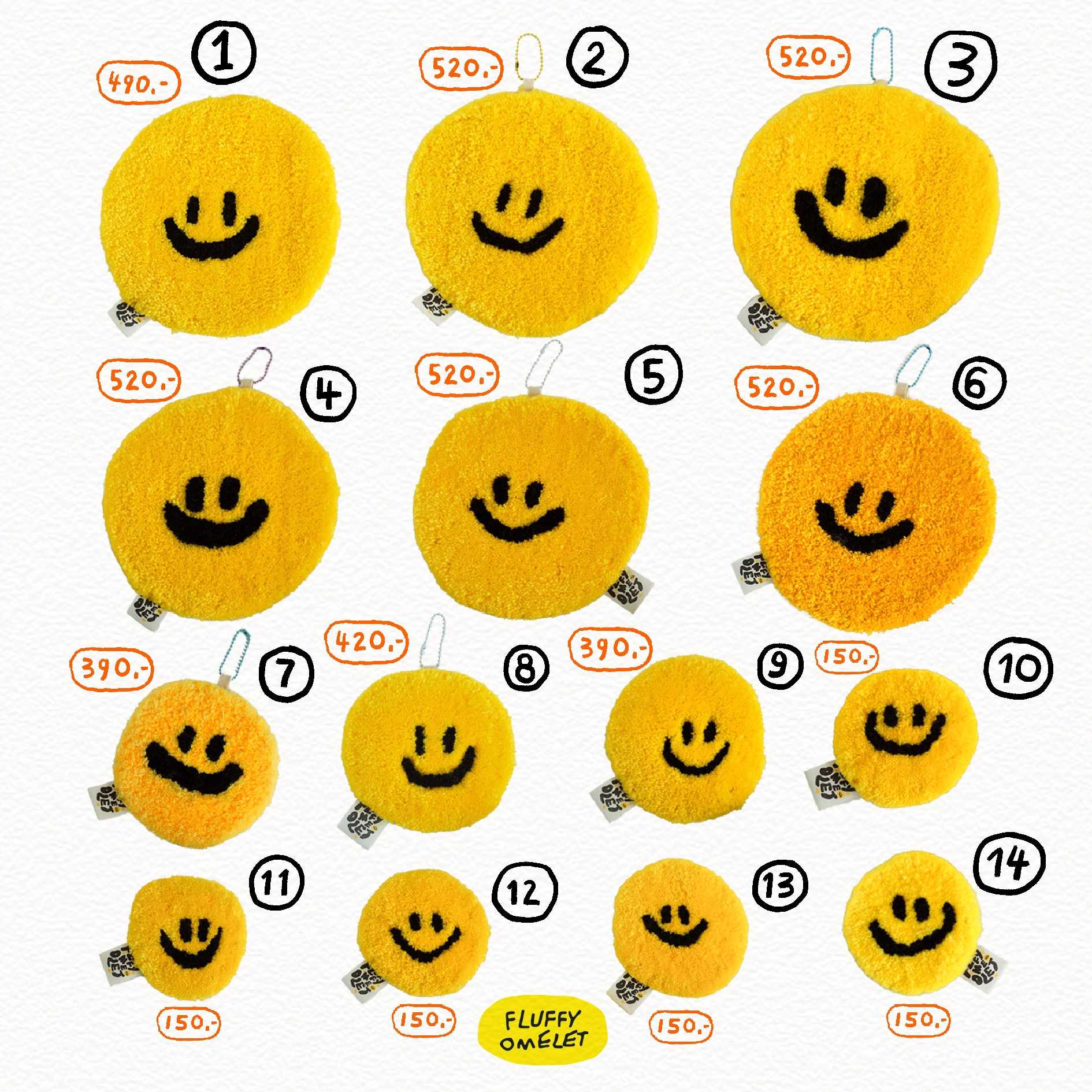 พร้อมส่ง - SMILEY FLUFFY TUFTY RUG