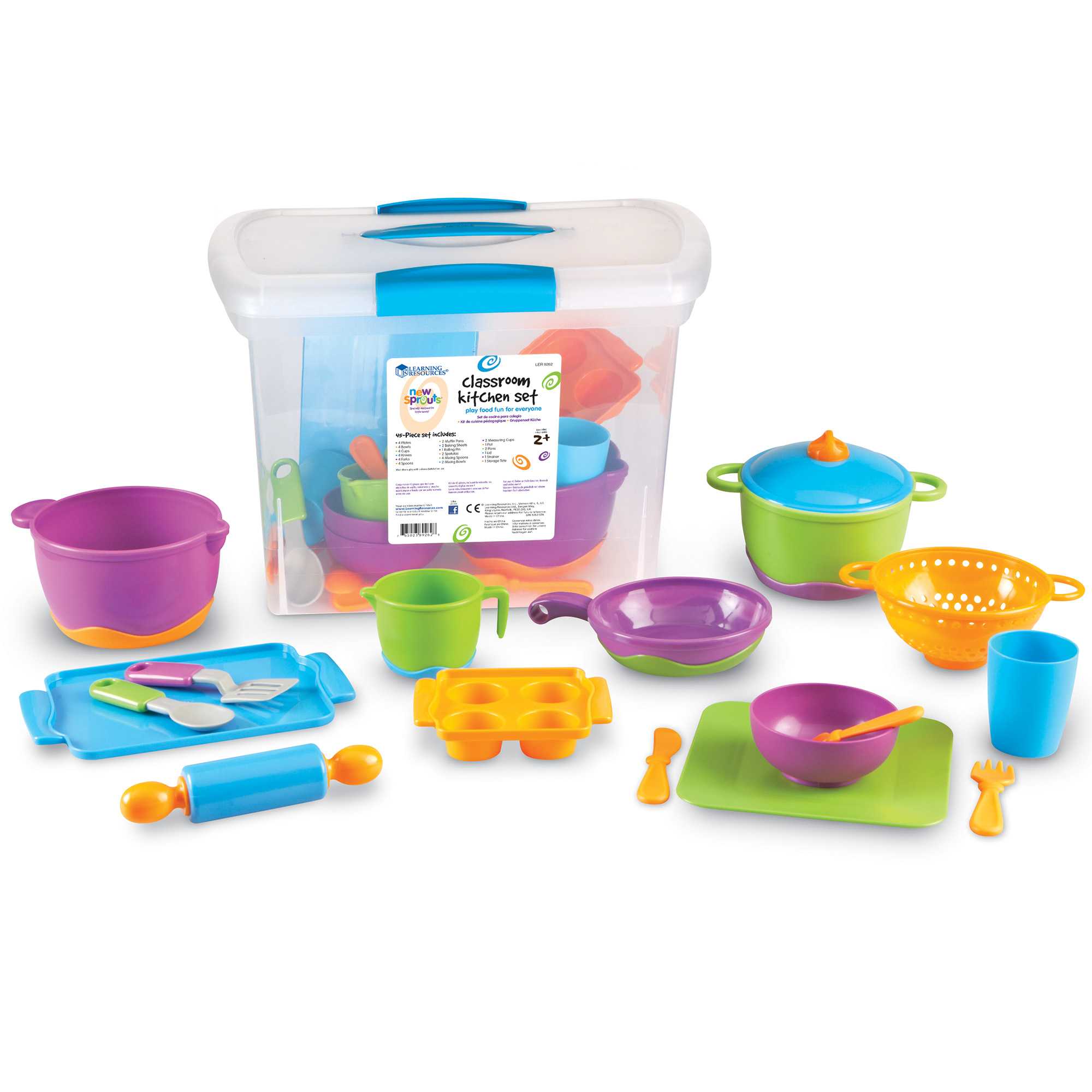 [อายุ 2+] อุปกรณ์เครื่องครัวคุณหนู (CLASSROOM KITCHEN SET) [Learning Resources]