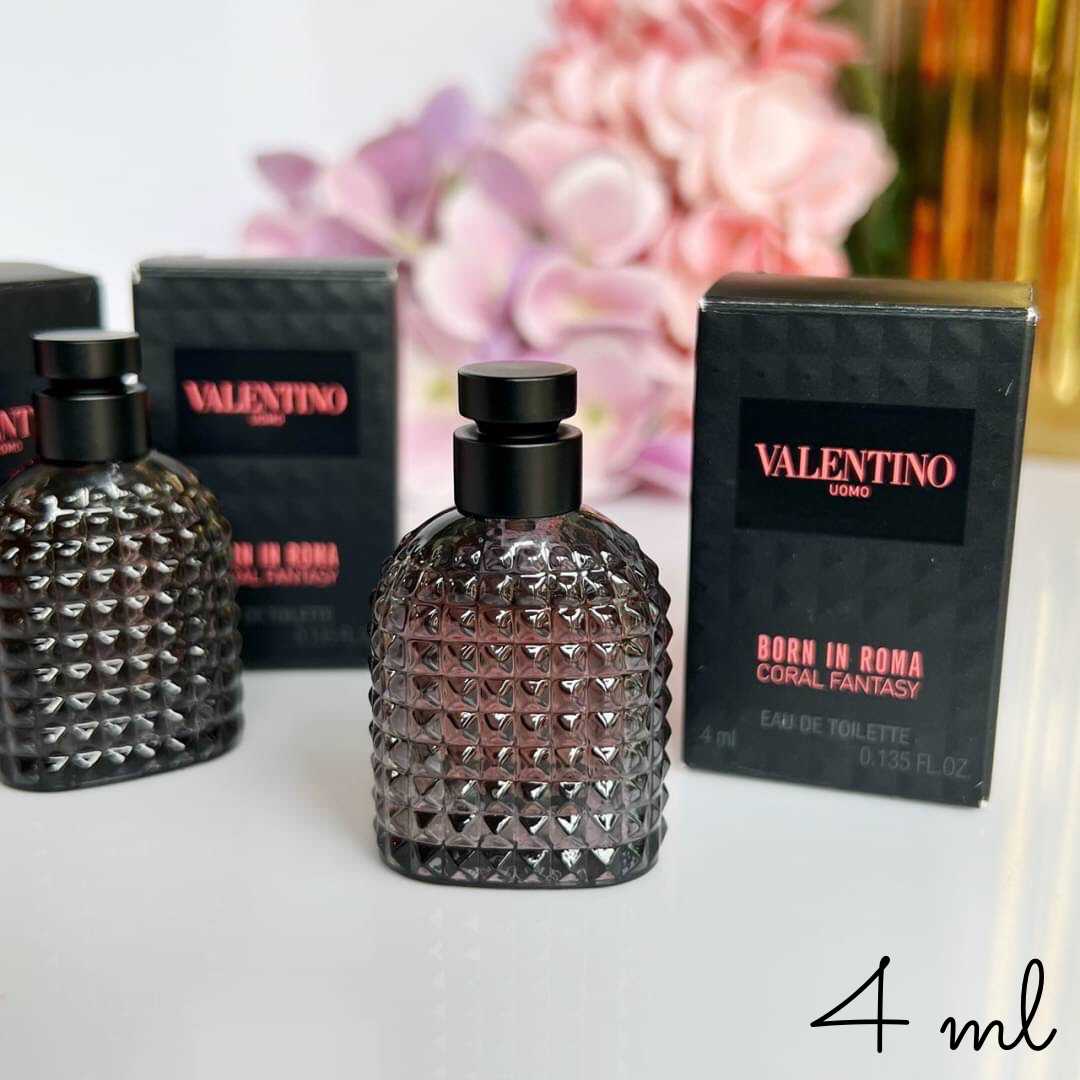 Valentino Uomo Born In Roma Coral Fantasy EDT For Men น้ำหอมจิ๋ว น้ำหอมมินิ 4 ml หัวแต้ม