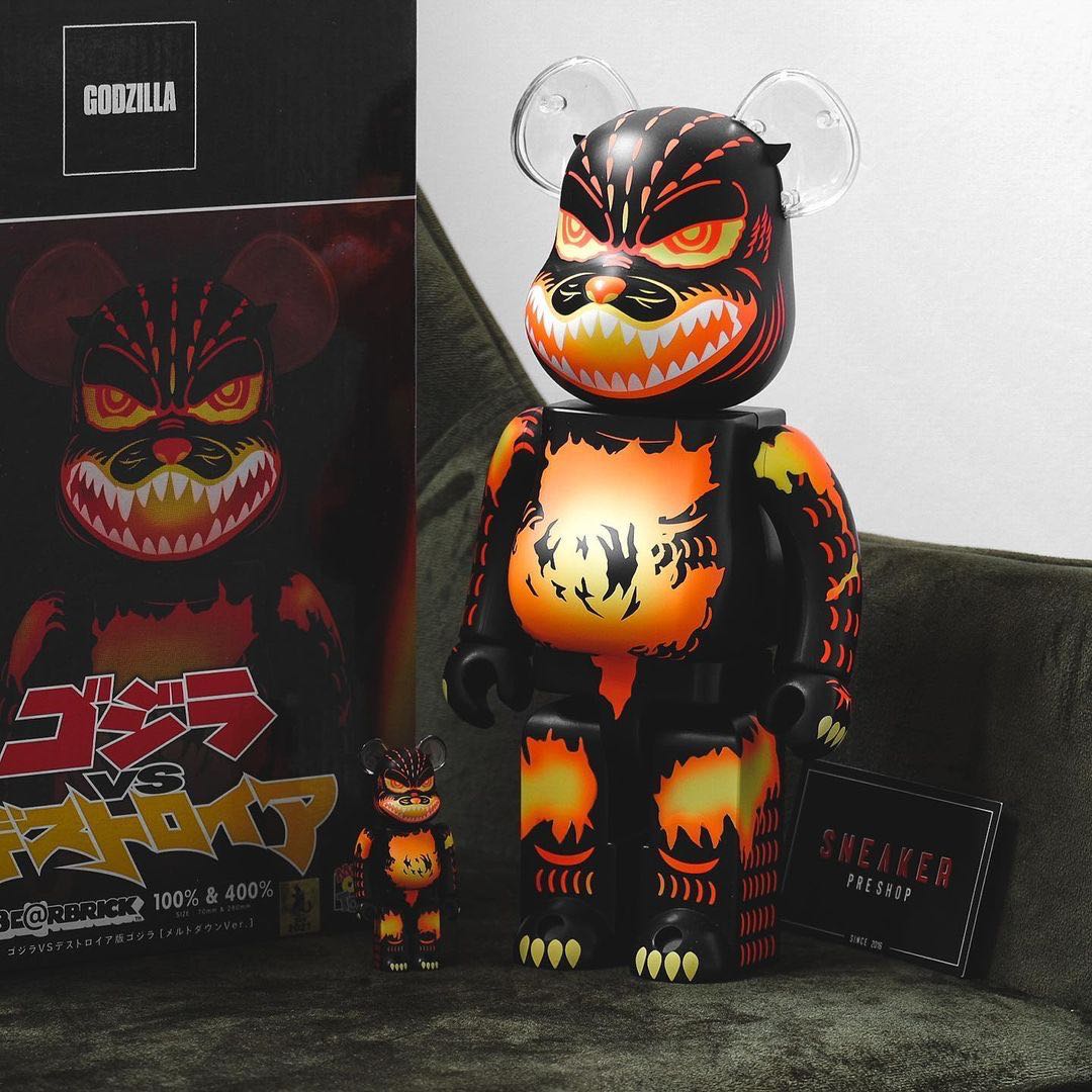 Bearbrick Godzilla vs. Destoroyah Version (Meltdown Ver.) 100%+400%  
