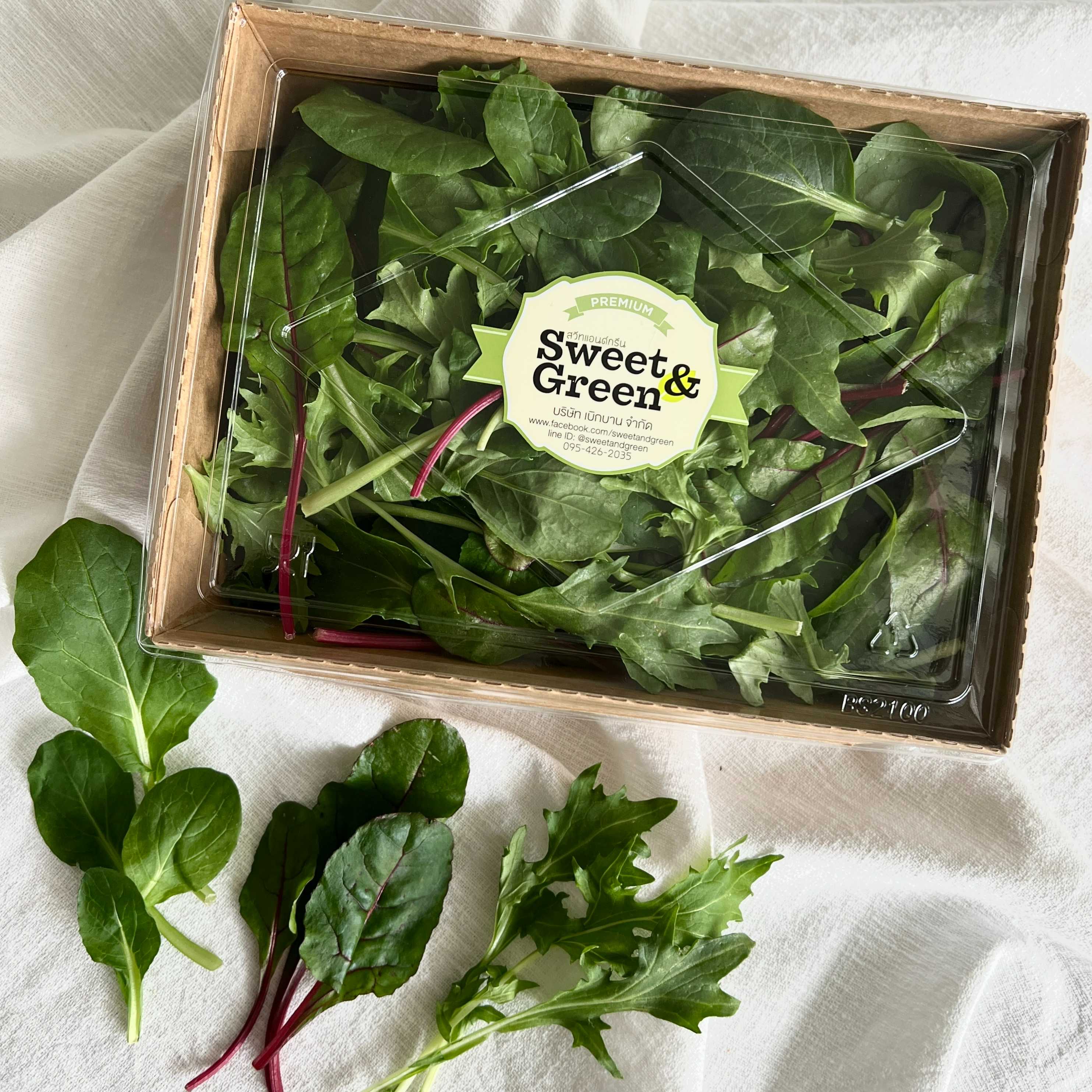 Asian Salad Mix (Baby Spinach+Rocket+Sorrel)