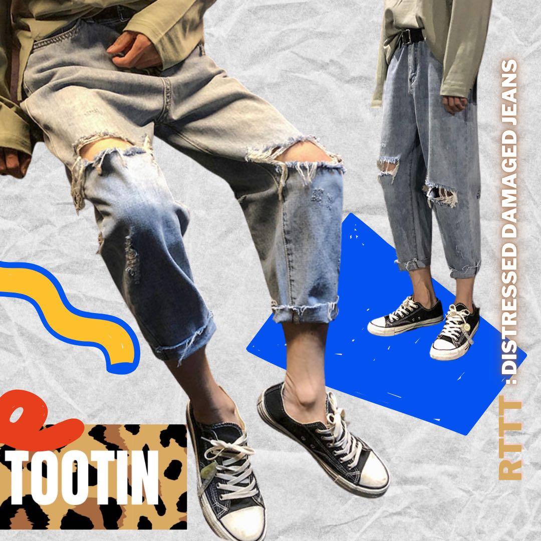 Distressed Damaged Jeans