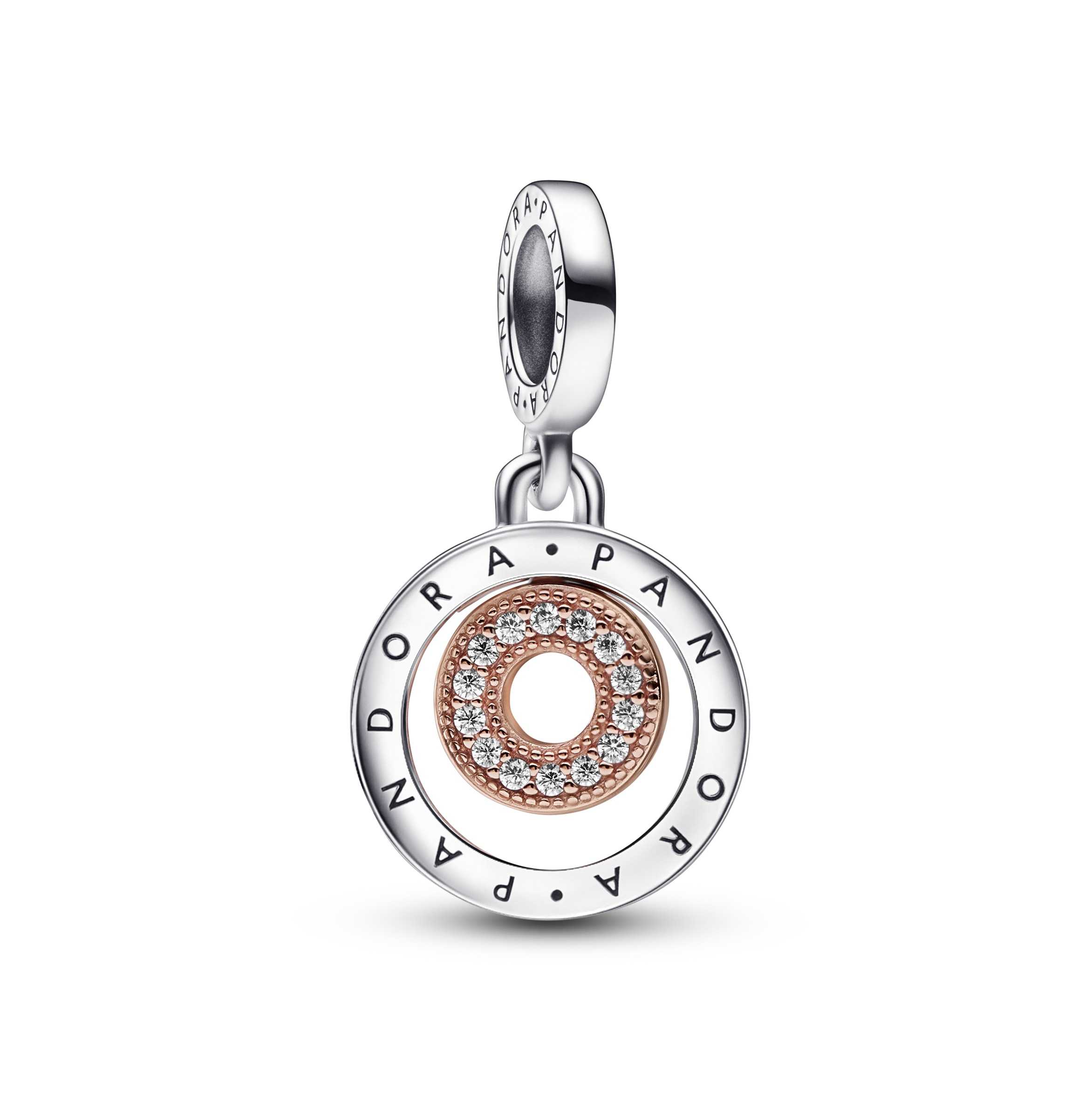 Pandora Signature Two-tone Logo Circles Dangle Charm