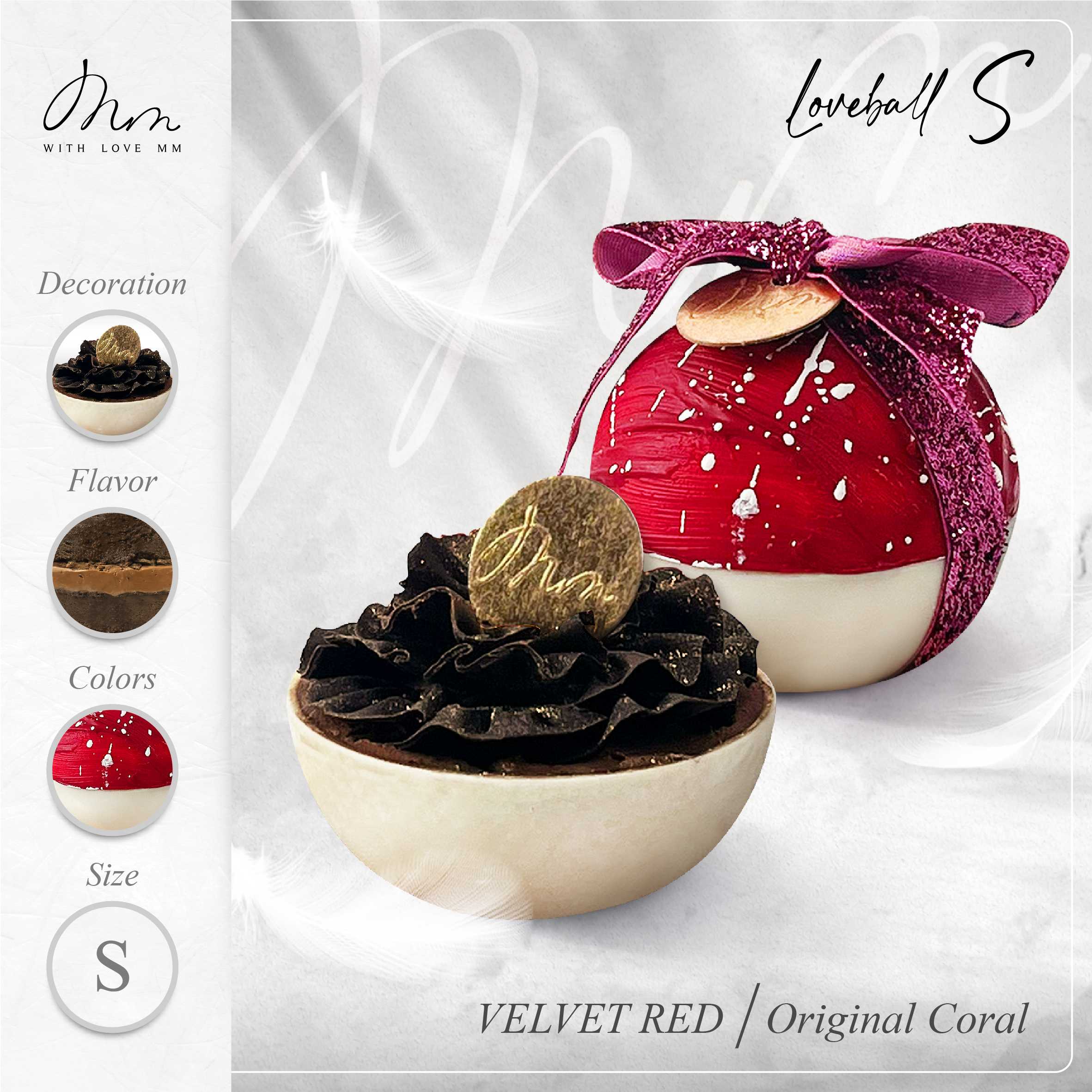 VELVET RED - Loveball S - Original Coral