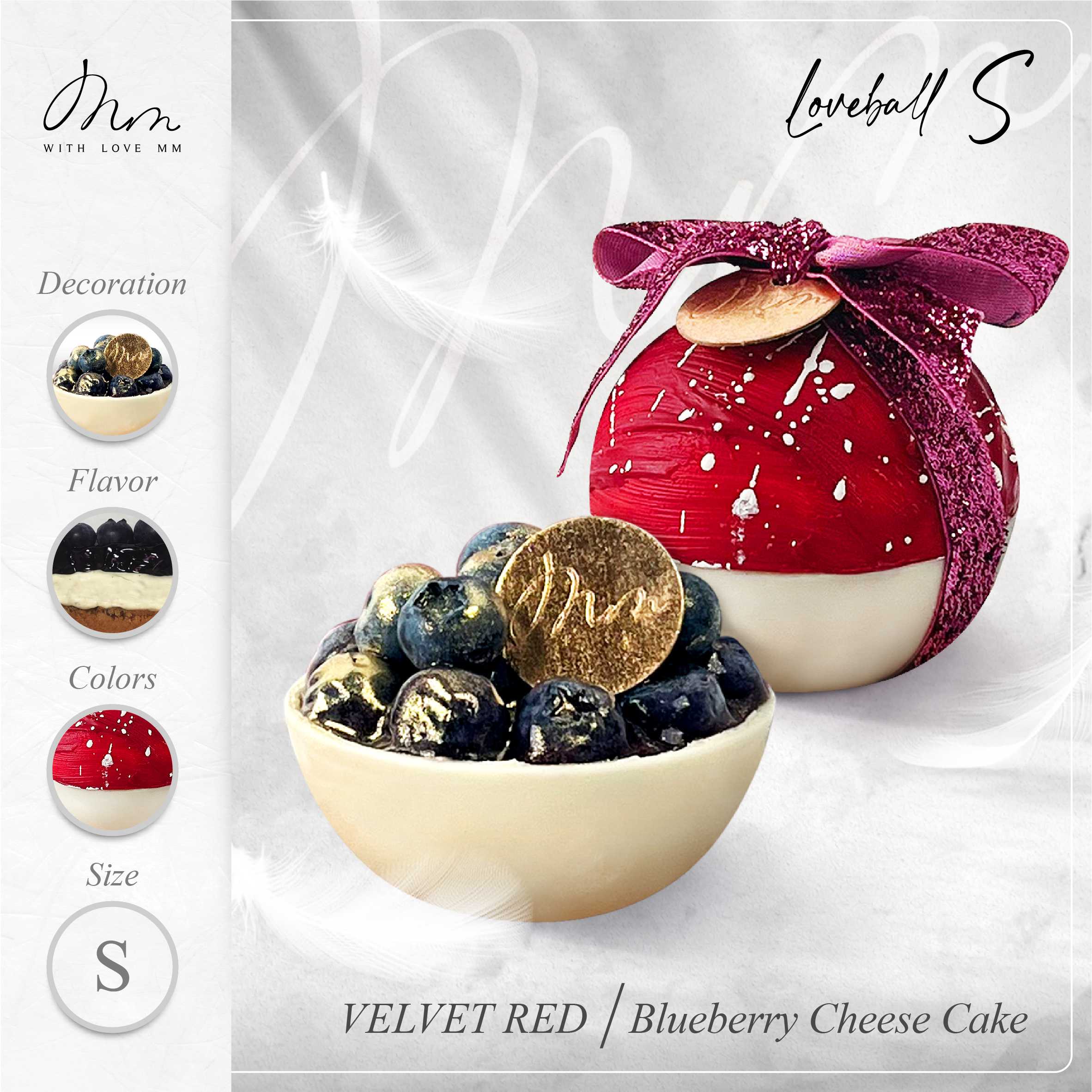 VELVET RED - Loveball S - Blueberry Cheesecake