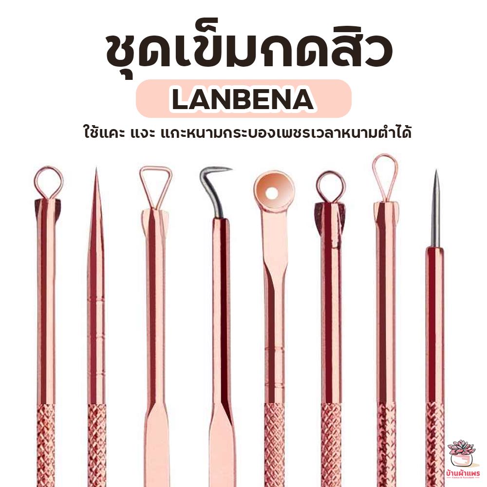 ชุดเข็มกดสิว Lanbena ใช้แคะ แงะ แกะหนามกระบองเพชรเวลาหนามตำได้จ้า Rose Gold