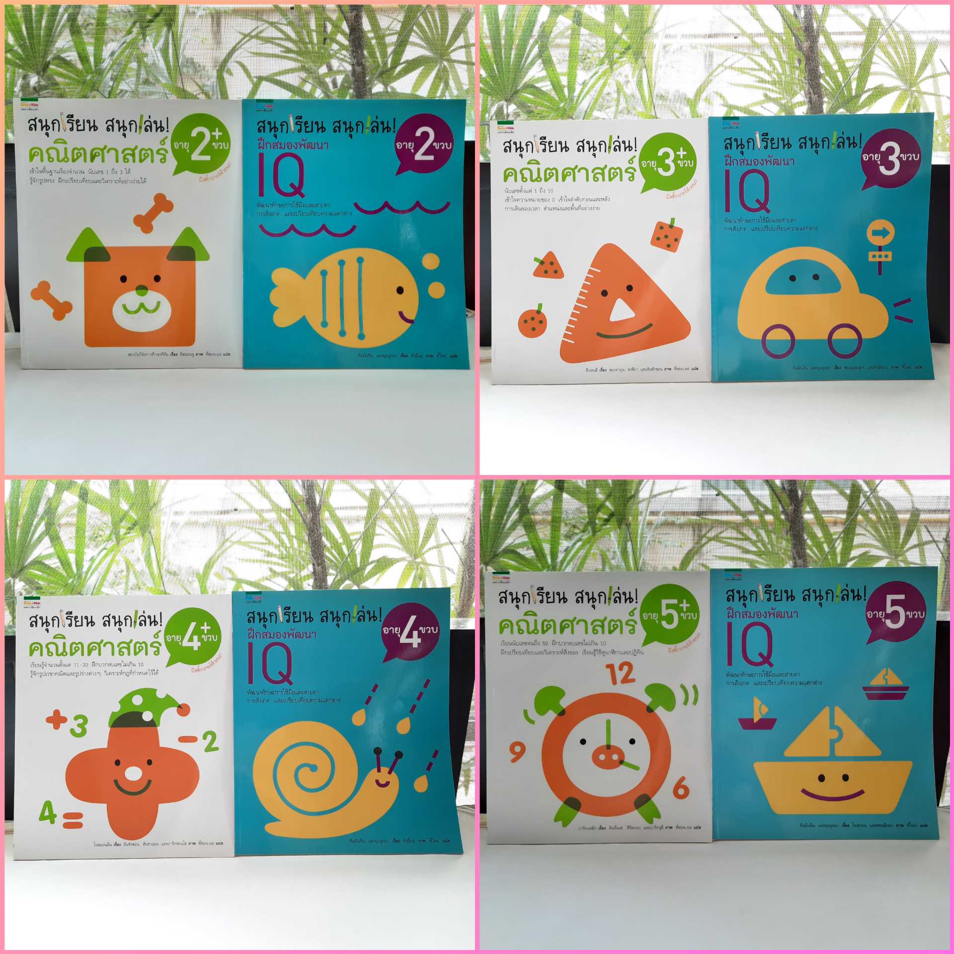 ✏ชุดสนุกเรียน สนุกเล่น-ฝึกสมอง พัฒนาIQ กับ คณิตศาสตร์ -เซต2เล่ม