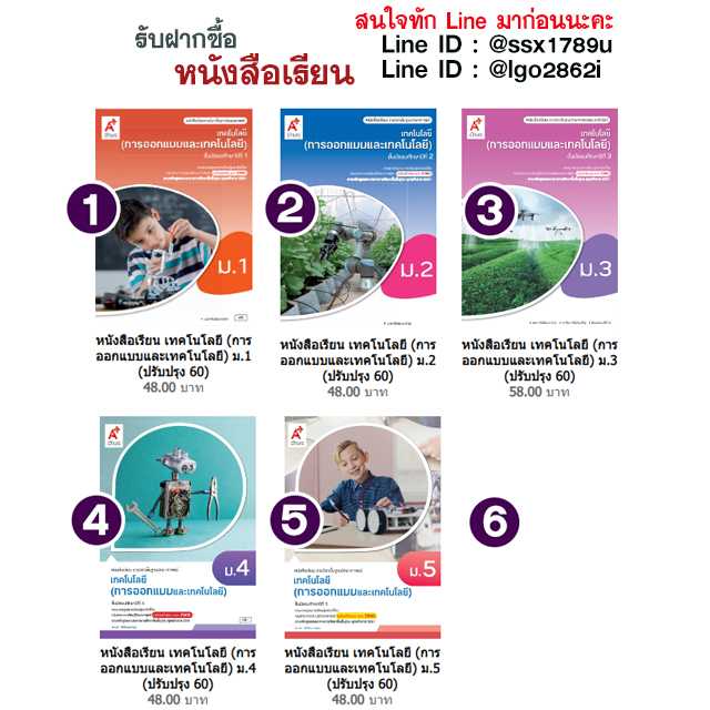 อจท-หนังสือเรียน เทคโนโลยี (การออกแบบและเทคโนโลยี) ม.1-ม.5
