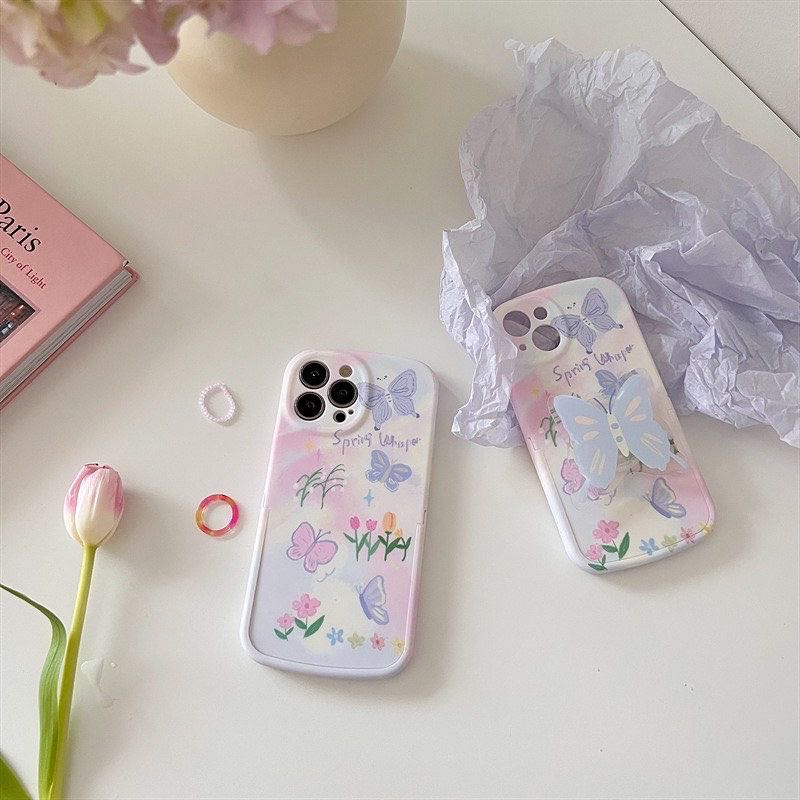สอบถามก่อนกดสั่ง เคสผีเสื้อ เคส+holder ไอริง griptok เคสไอโฟน เคสiPhone เคสขาตั้ง ตั้งได้ สีพาสเทล