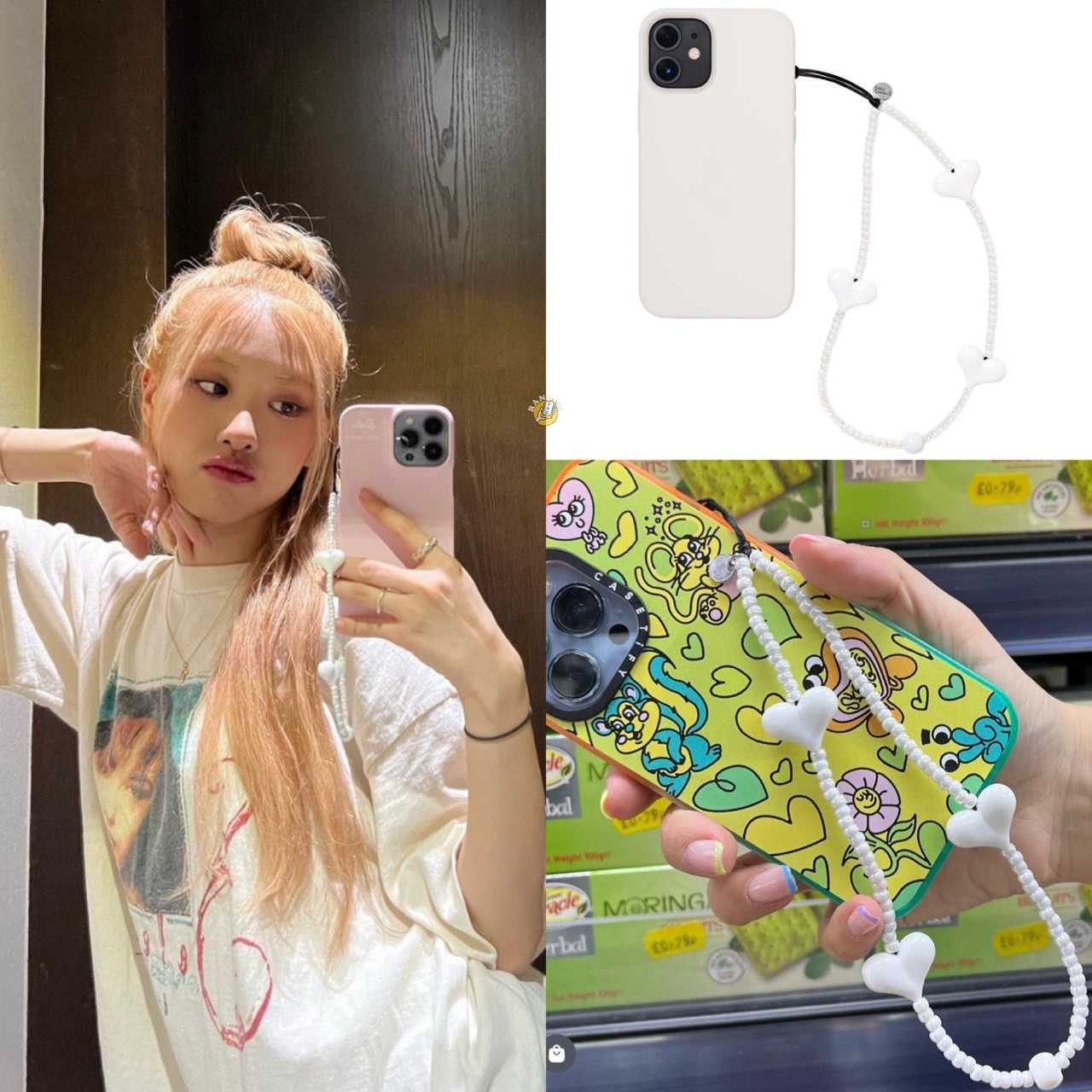Preorder) Stringting Snow Candy Love Heart Wristlet Phone Strap | LINE  SHOPPING