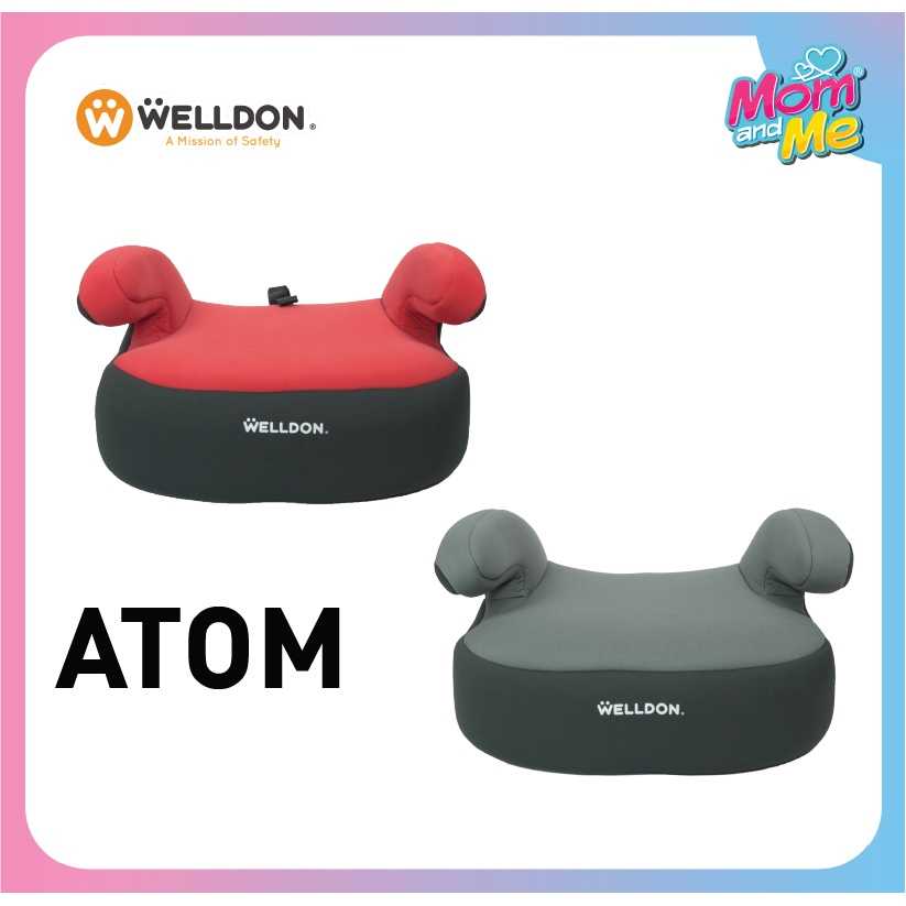 WELLDON รุ่น ATOM บูสเตอร์ซีท สำหรับเด็กโต ติดตั้งด้วยเบลล์ Belt สำหรับเด็กวัย 3 - 12 ปี