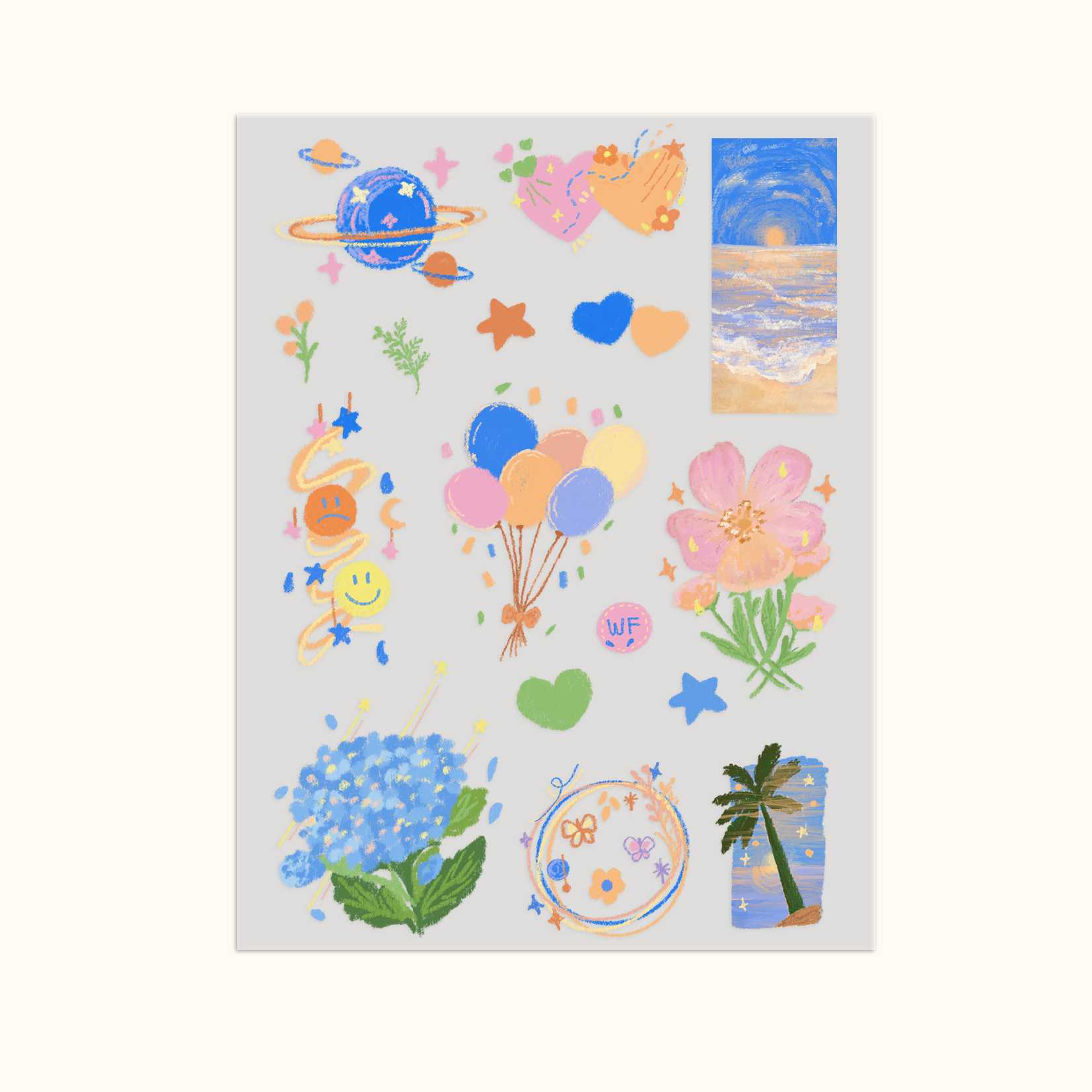 Sticker Blue kids
