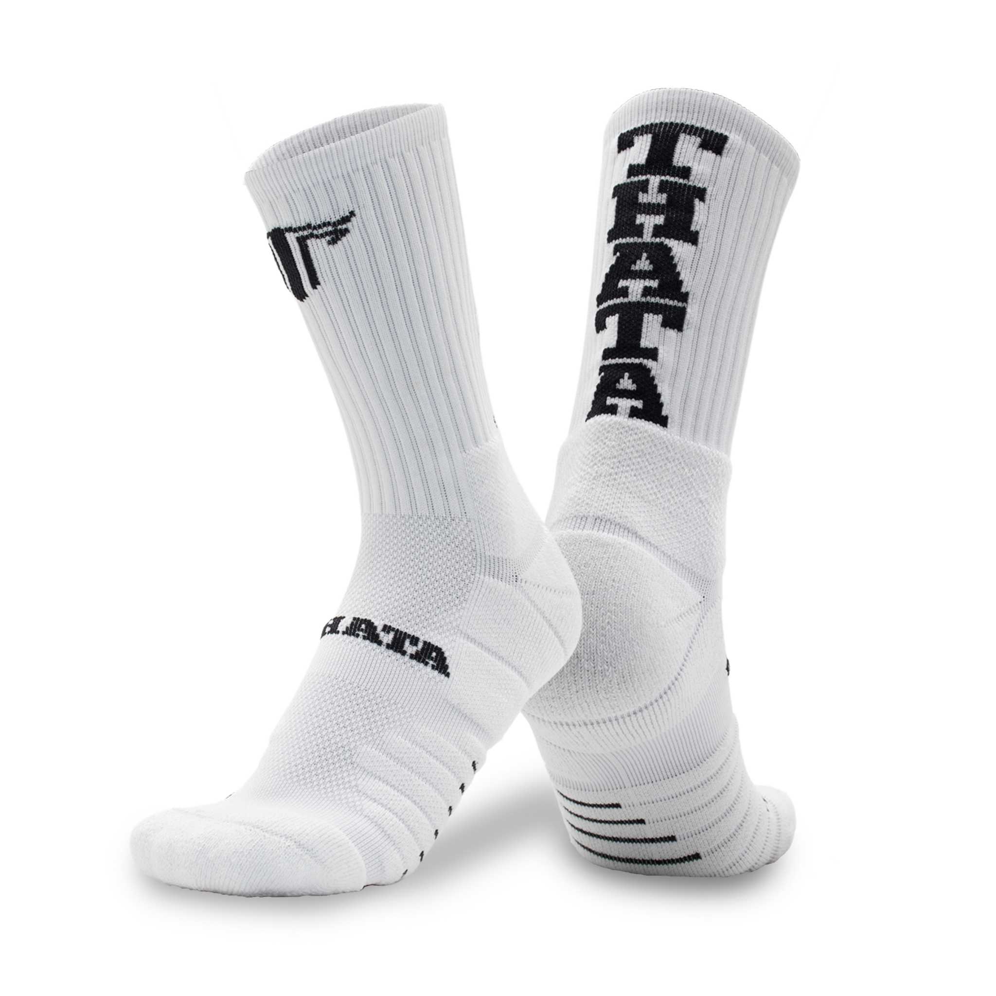 THATA Basketball PFT (พร้อมส่งทักแชท)ถุงเท้าบาสเกตบอล THATA PFT รุ่น Open สีดำ/ขาว