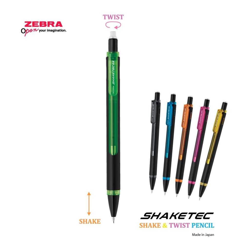 ดินสอกดเขย่าไส้ Zebra Shaketec 0.5 mm.