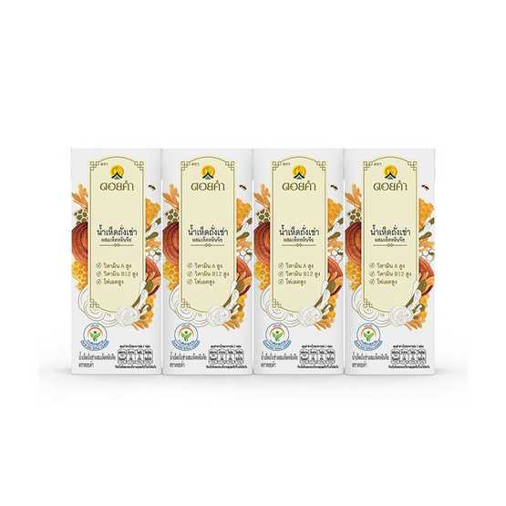 ดอยคำ น้ำเห็ดถั่งเช่าผสมเห็ดหลินจือ พร้อมดื่ม 200ml. (แพ็ค4กล่อง) CORDYCEPS AND GANODERMA DRINK