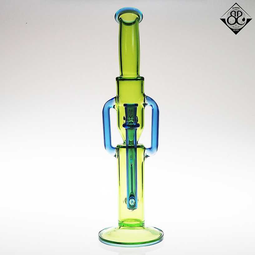 16INCHES BBPLANETCOLOR BENT NECK RECYCLER BONG