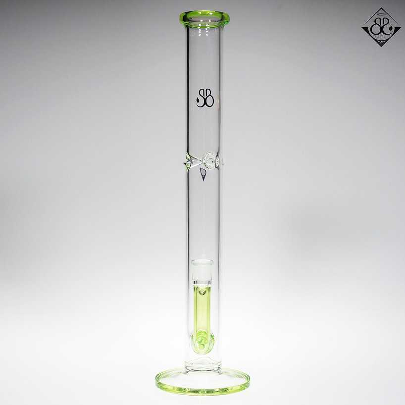 20inches Grass Green&Clear x3 Inline Perc Bong